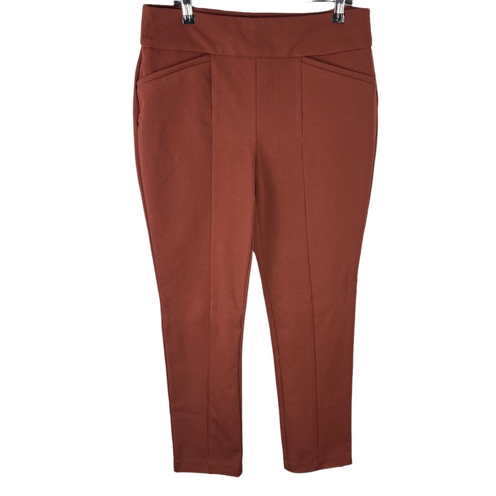 Chicos so slimming ponte ankle pants rust sz 0.5 6